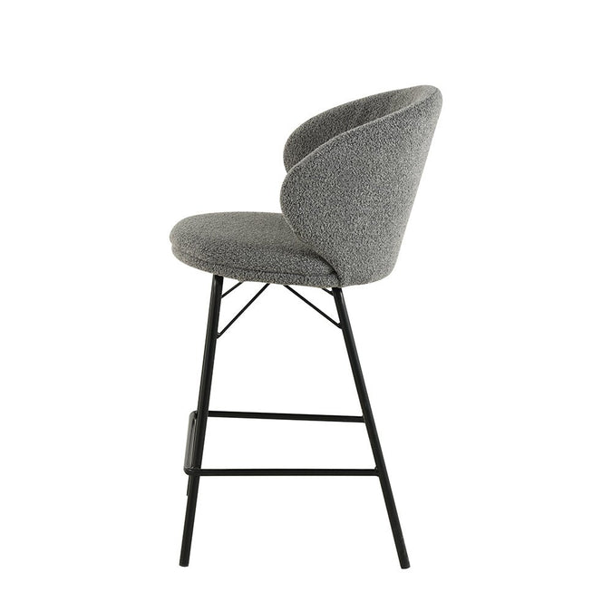 Barkruk Talence Donkergrijs met zwart onderstel Mahom Geslaagd