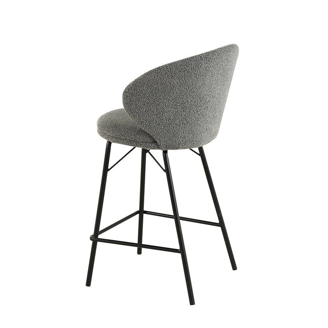 Barkruk Talence Donkergrijs met zwart onderstel Mahom Geslaagd