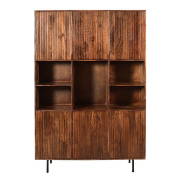 Mangohouten Boekenkast Japandi 135 cm Mahom