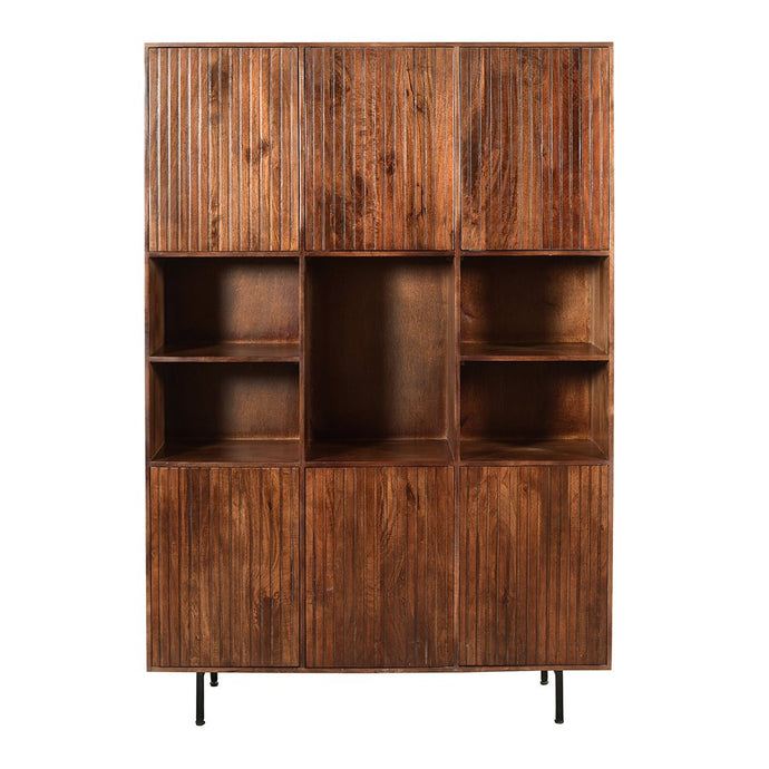 Mangohouten Boekenkast Japandi 135 cm Mahom