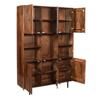 Mangohouten Boekenkast Japandi 135 cm Mahom