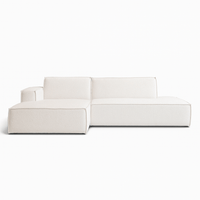 Bank Enzo 3-zits Links Bouclé Beige PEPP