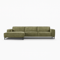 Bank River 3-zits Chaise Links Groen
