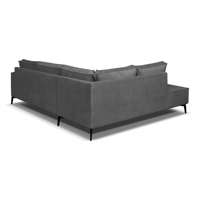 4 persoons hoekbank donkergrijs hoek links