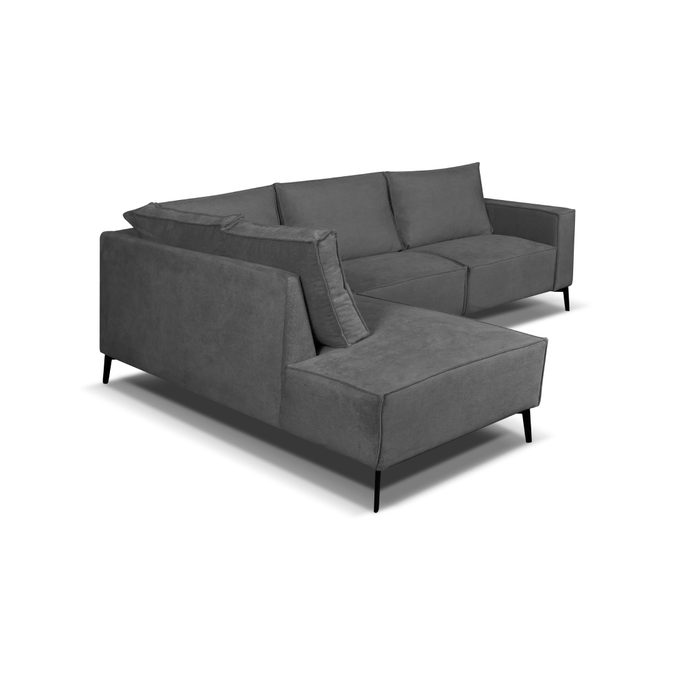 4 persoons hoekbank donkergrijs hoek links