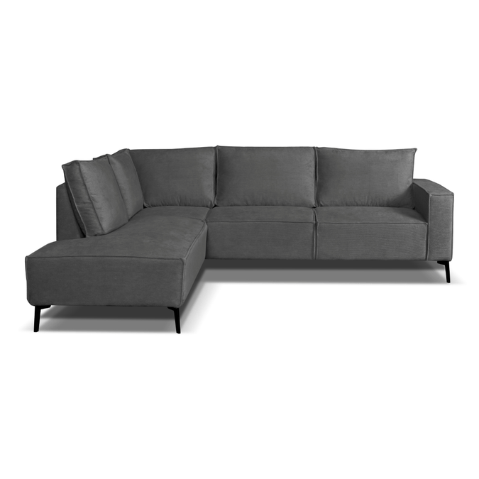 4 persoons hoekbank donkergrijs hoek links