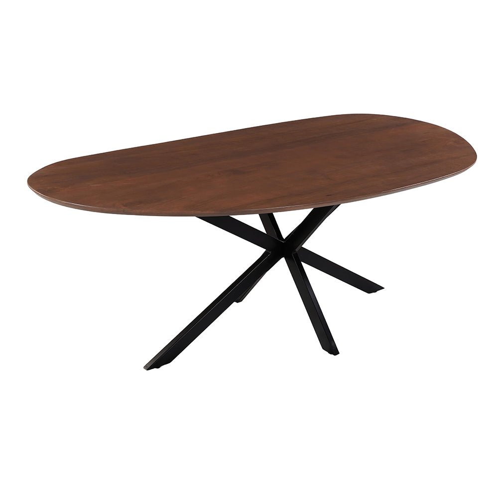 Mangohouten eettafel organisch bruin 260x120cm