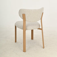 Eetkamerstoel Corsac Wit met eiken kleur onderstel Mahom