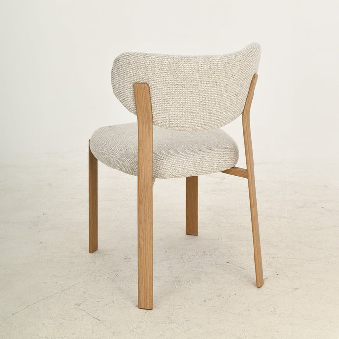 Eetkamerstoel Corsac Wit met eiken kleur onderstel Mahom