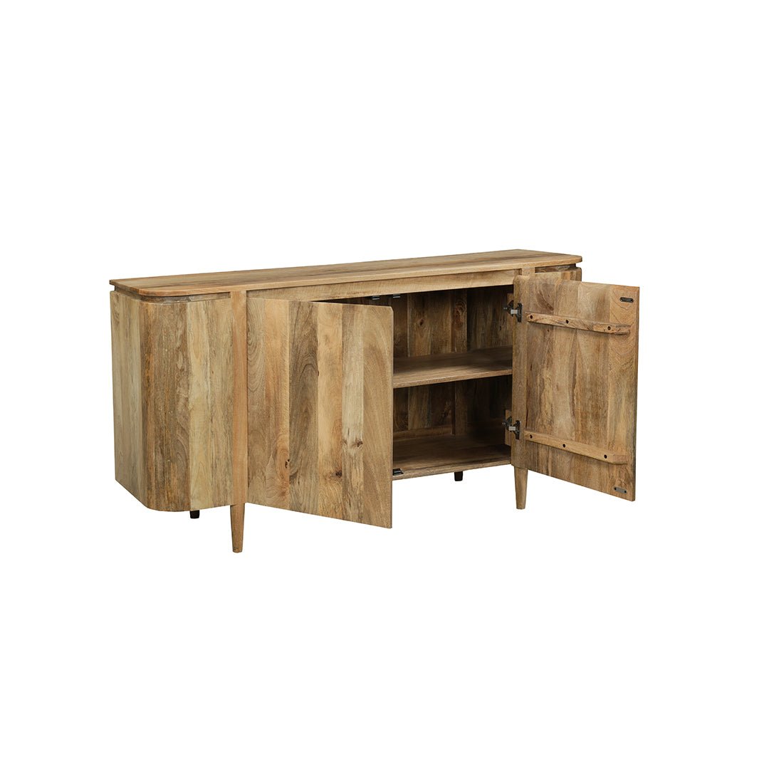 Mangohouten dressoir lichtbruin met deurtjes