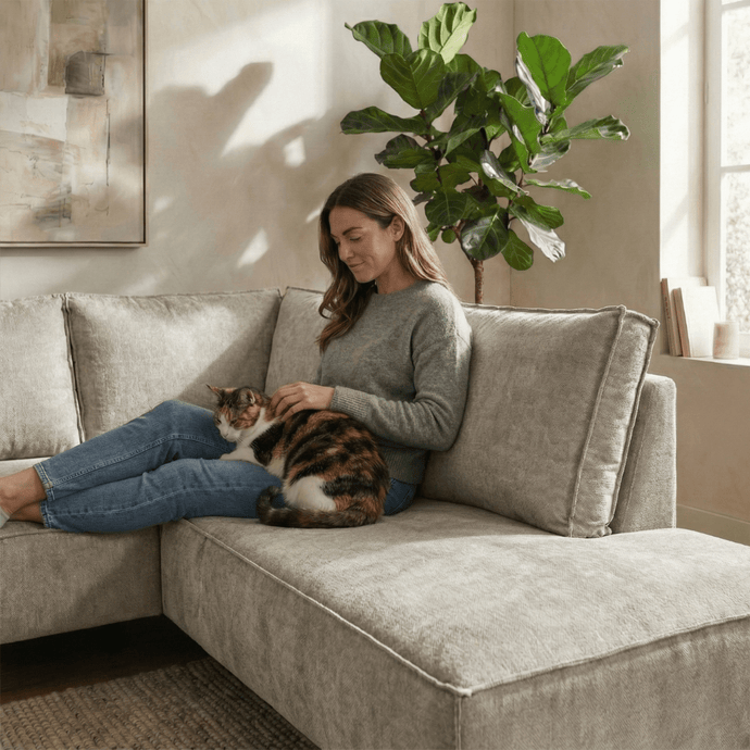 Hoekbank Valencia 4-zits Rechts Grijs Mahom