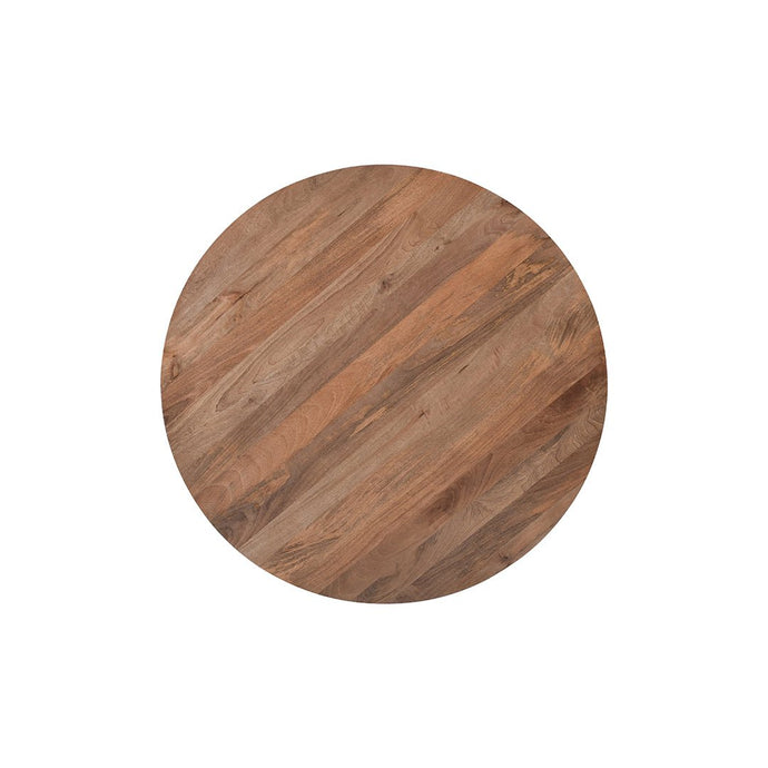 Mangohouten Eettafel Mori Rond 150 cm Houten onderstel Mahom
