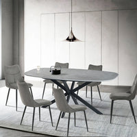Eettafel Santiago Melamine Deens Ovaal 180 cm Mahom