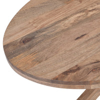 Mangohouten Eettafel Mori Ovaal 180x100 cm Houten onderstel Mahom