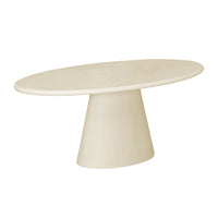 Eettafel Savannah Microcement Ovaal 200 cm Beige Mahom