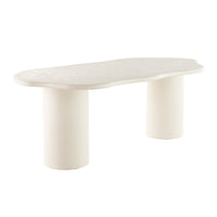Eettafel Savannah Microcement Organisch 210 cm Wit Mahom
