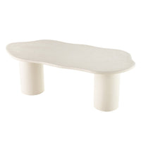 Eettafel Savannah Microcement Organisch 210 cm Wit Mahom