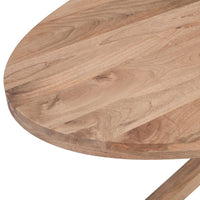 Mangohouten Eettafel Mori Ovaal 240x110 cm Houten onderstel Mahom