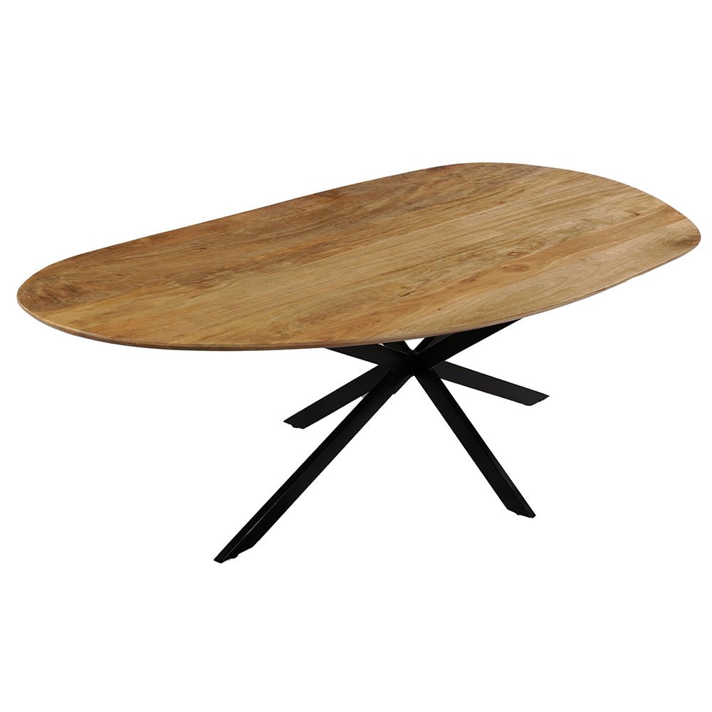 Mangohouten eettafel organisch bruin 260x120cm