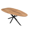 Mangohouten eettafel organisch bruin 180x90cm