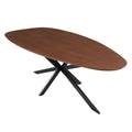 Mangohouten eettafel organisch bruin 210x100cm