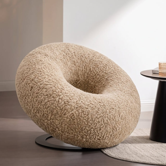 Fauteuil Donut Crème Zacht Teddy Mahom