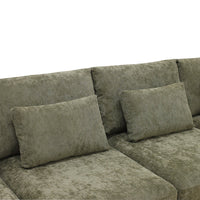 Hoekank Willow 5-zits U-opstelling Rechts Groen Mahom