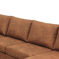 Hoekbank Santiago 4-zits U-opstelling Links Cognac Mahom