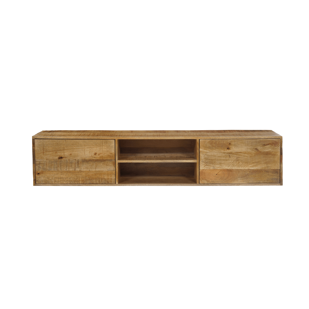 Mangohouten tv meubel zwevend bruin 180cm