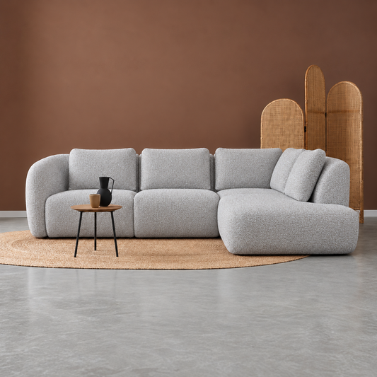 Hoekbank Cloud 4-zits rechts Beige PEPP