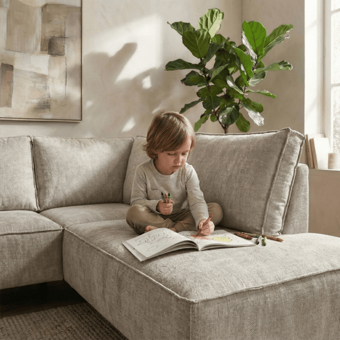 Hoekbank Valencia 4-zits Rechts Grijs Mahom