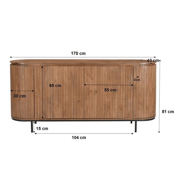 Wandkast Noor 170 cm