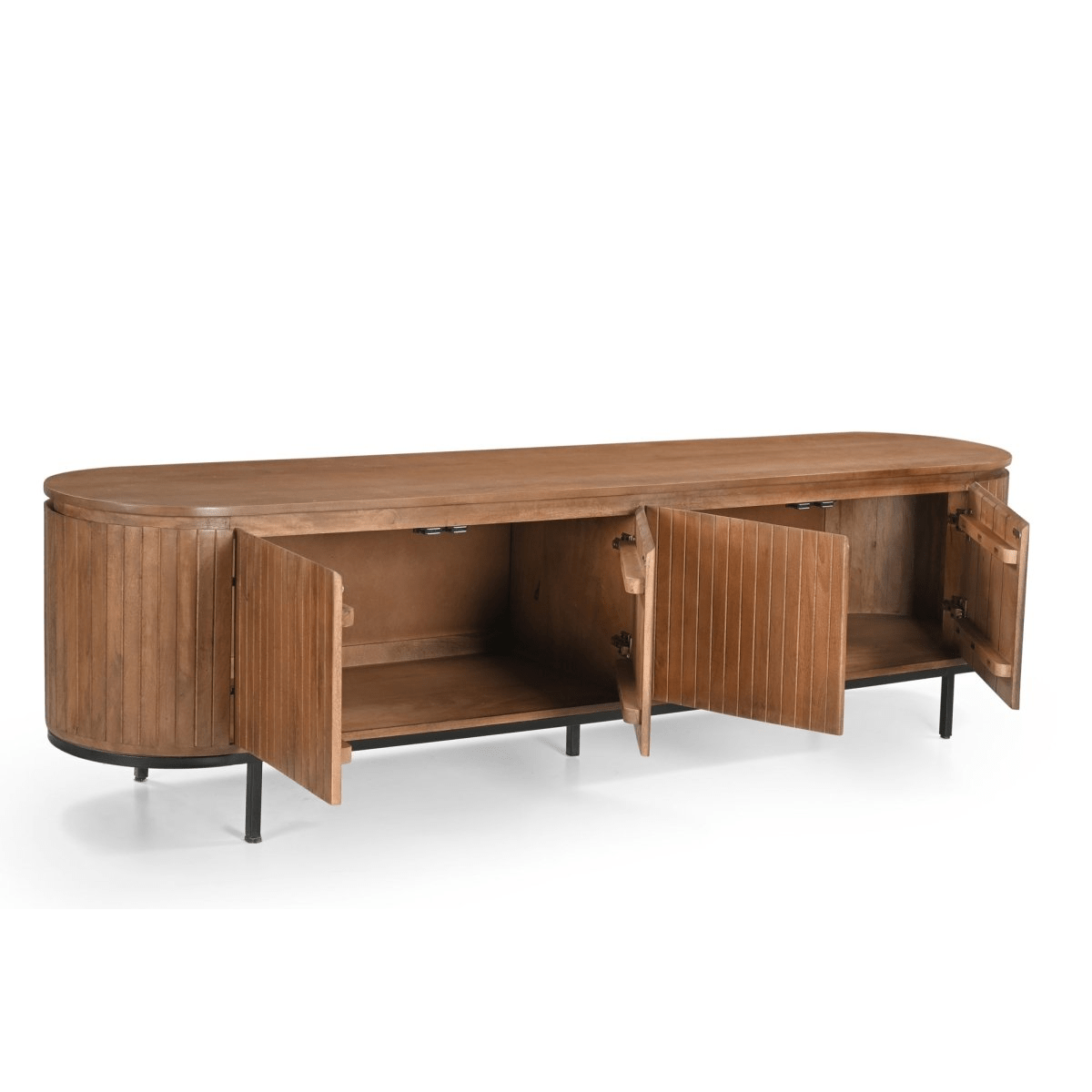 Mangohouten tv meubel bruin 210cm