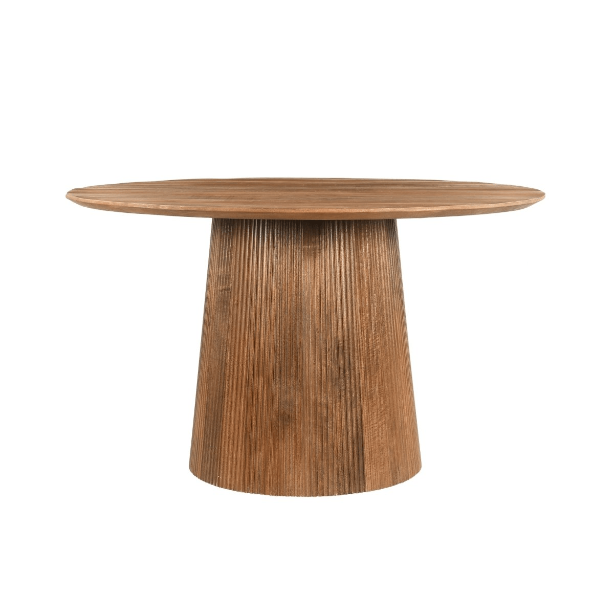 Mangohouten eettafel rond 130cm