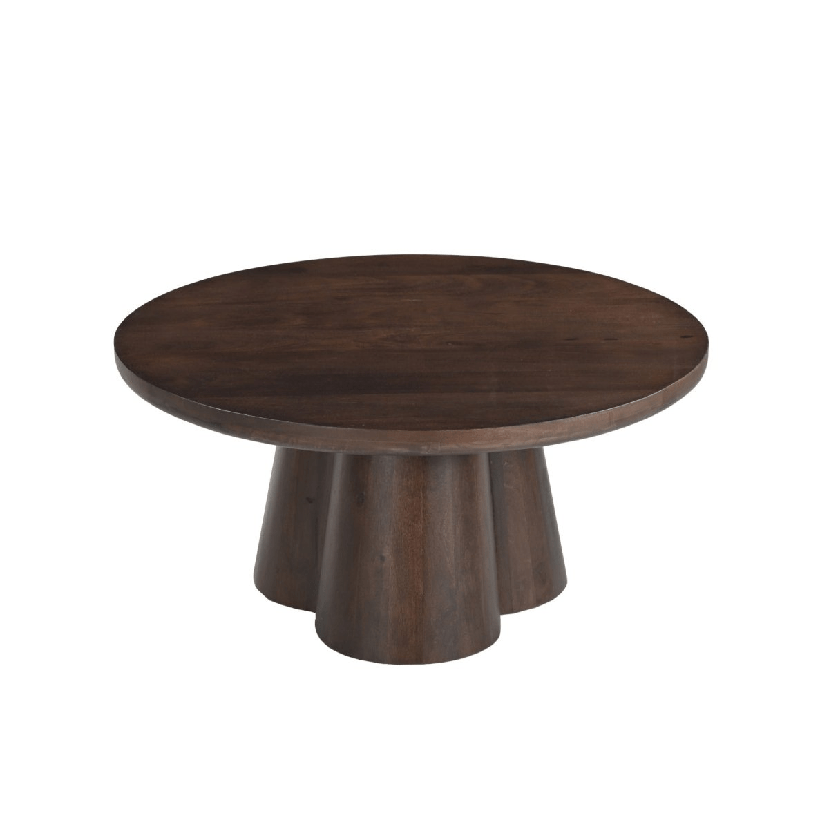 Mangohouten salontafel rond bruin 80cm