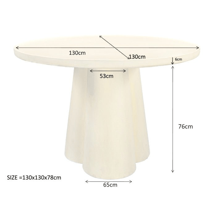 Eettafel Brix Clubs Sandy 130 cm