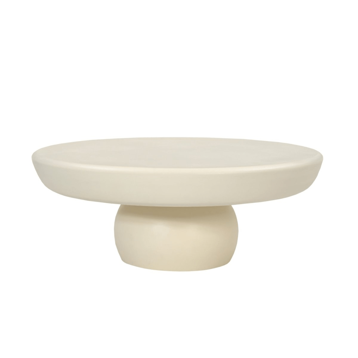 Mangohouten salontafel rond wit 80cm