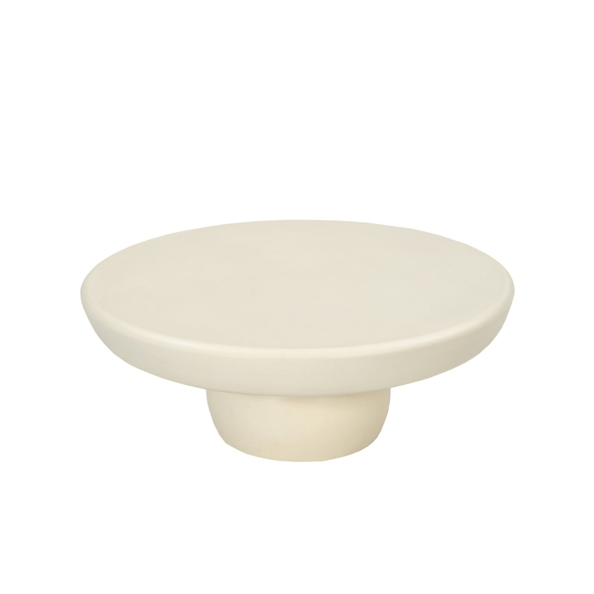 Mangohouten salontafel rond wit 80cm