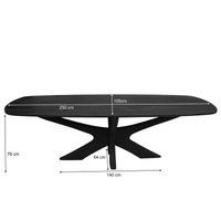Eetkamertafel Brix Montreaux Black 250 cm