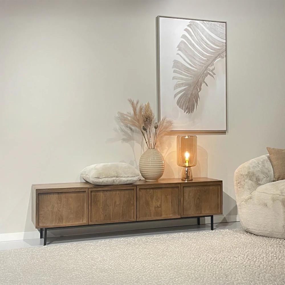 Mangohouten tv meubel bruin 180cm