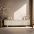 Mangohouten tv meubel wit 210cm