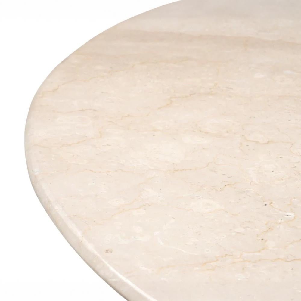 Eettafel rond met poot bruin 130cm