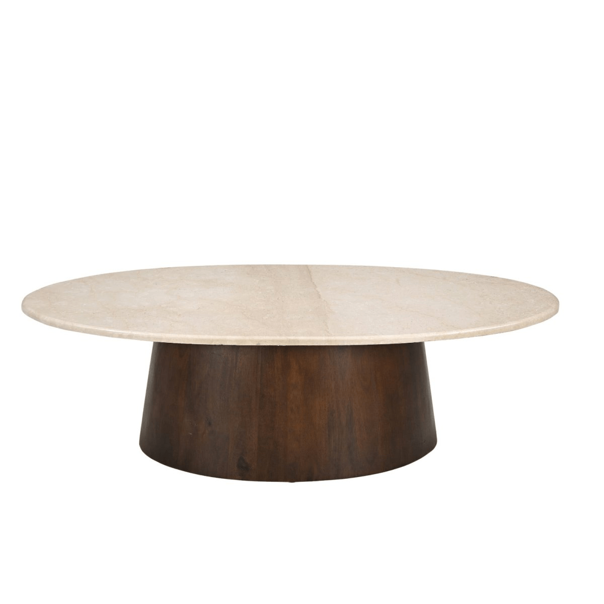 Mangohouten salontafel ovaal 120cm