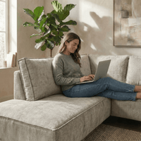 Hoekbank Valencia 4-zits Links Grijs Mahom