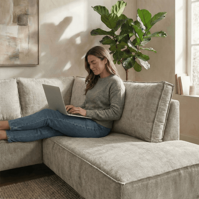 Hoekbank Valencia 4-zits Rechts Grijs Mahom