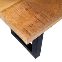 Mangohouten eetkamerbank Cleveland U-poot 160x40 cm Mahom