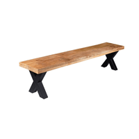 Mangohouten eetkamerbank Columbus X-poot 160x40 cm Mahom