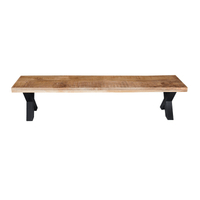 Mangohouten eetkamerbank Columbus X-poot 160x40 cm Mahom