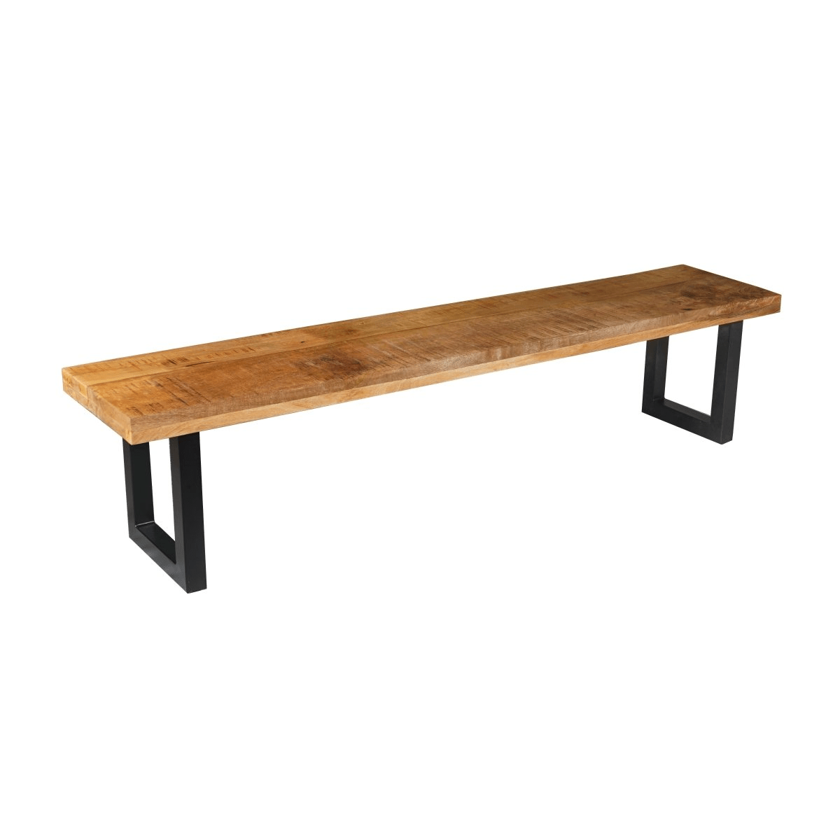 Mangohouten eetkamerbank Cleveland U-poot 200x40 cm Mahom