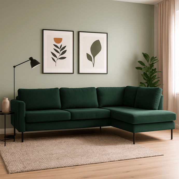 Hoekbank Sterre 4-zits Rechts Groen Mahom